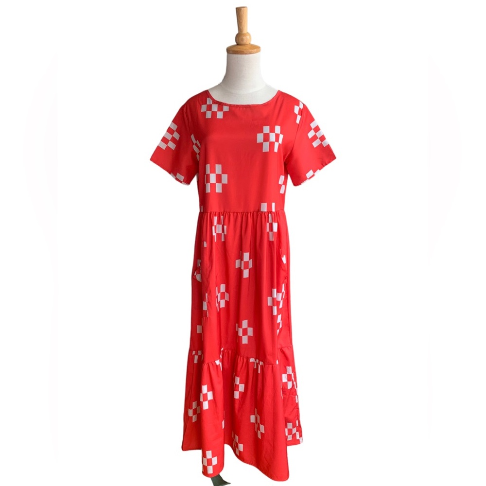 Miss Look Geometric Maxi Dress
